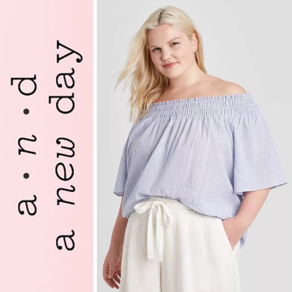 NEW A NEW DAY * OVERSIZED SMOCKED TOP